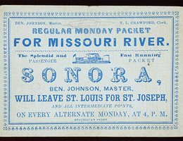 A "Passenger Packet" for Missouri River steamboat