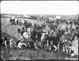 Cochran’s Railroad construction (Burlington & Missouri River Railroad) Camp, West of Sargent, Custer County, 1889