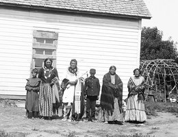 Standing Bear and his family in later years