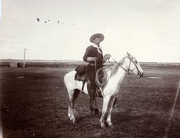 Cowboy on Nebraska ranch, late 1800s