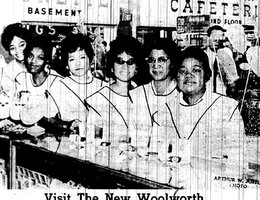 "Omaha Star" headline for a story about Woolworth’s positive outlook on hiring, 1962