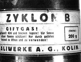Zyklon B, one type of lethal gas used by the Nazis to murder people in concentration camps