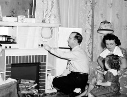 In 1950, the Ward Justus family was one of the few families in Lincoln who owned a television set
