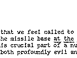 Part of A.J. Muste's Letter to President Eisenhower, June 29, 1959