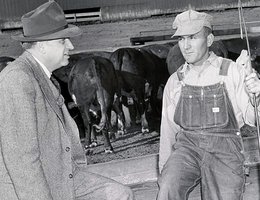 U.S. Senator from Nebraska Kenneth Wherry discussing beef prices