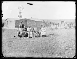 Detail of the Moses Speese family near Westerville, Custer County, Nebraska, 1888
