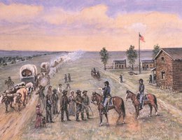 Old Fort Kearny, Nebraska Territory by William Henry Jackson, undated