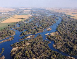 An aerial view of the Patterson site