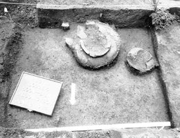 Assorted pottery unearthed at the Patterson site