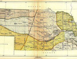 Original Map of Native American land cessions via treaties in what became Nebraska