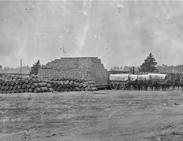 Disassembly plant where meat was packed into barrels. The government used the meat to feed the army.