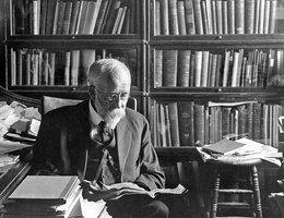 Charles E. Bessey in his office at the University of Nebraska, circa 1915