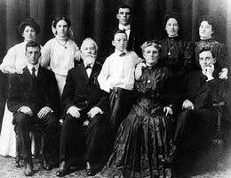 Edward J. Flanagan, front row on the left, as a young man with his family in Ireland in 1908