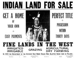 Poster "Indian Land for Sale", 1910