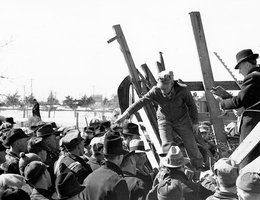 Auctioning Farm Equipment on the Zimmerman Farm near Hastings, Nebraska, March 1940