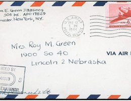 Green wrote his mother, Mrs. Roy M. Green. This series ends with a letter from Chaplain Edmund R. Lynnand the Lincoln Journal newspaper story about Bill Green’s death.