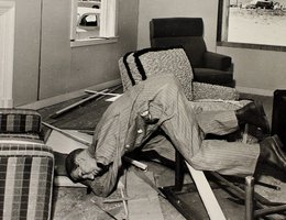 Mannequin inside house after the blast, May 5, 1955