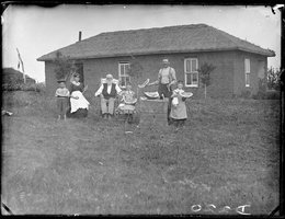 Detail from the Omer Madison Kem sod house; Broken Bow, Nebraska, 1886