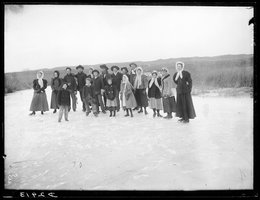 Ice skating at Simeon, Custer County, Nebraska, 1900