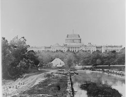 The U.S. Capitol under construction, 1860