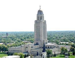 Aerial View of the Nebraska State Capitol Building