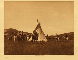 It was customary for a war party to ride in circles about the tipi of their chief before starting on a raid into the country of the enemy