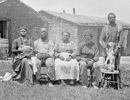 The Shores families near Westerville, Custer County, Nebraska, 1887