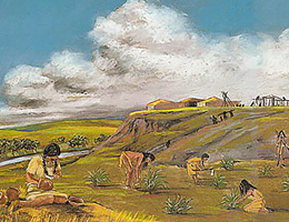 Central Plains Tradition villages and farms usually overlooked streams and rivers
